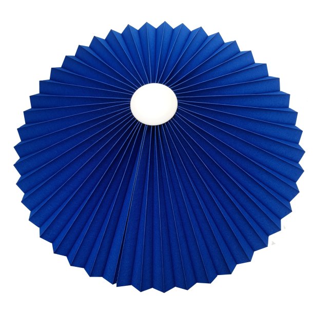 Rosette plisse kobolt til loft 50 uden ledning