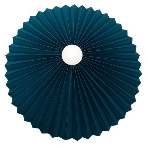 Rosette plisse mrk petrol til loft 50 med ledning