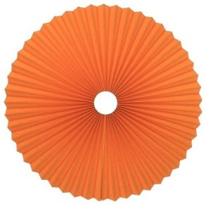Rosette plisse orange til loft 55 med ledning