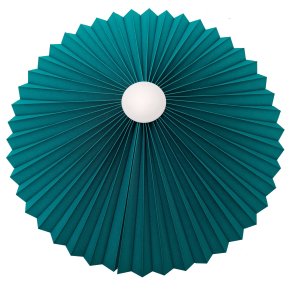 Rosette plisse petrol til loft 45 uden ledning