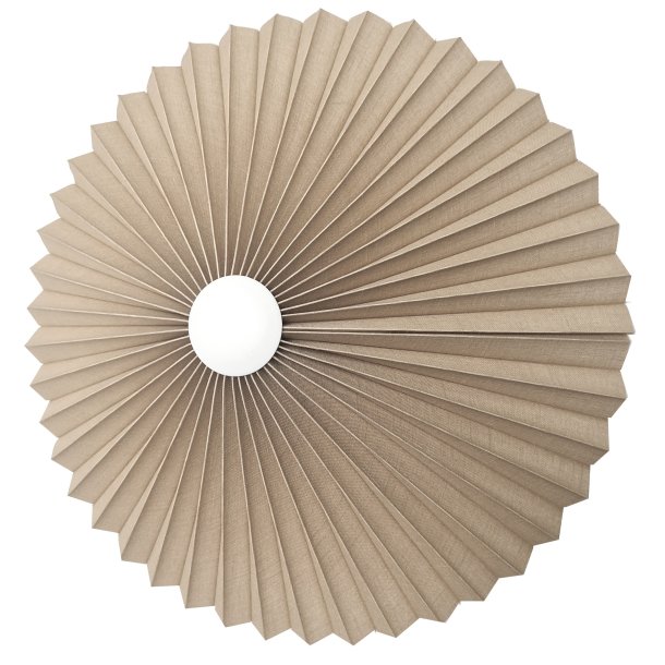 Rosette plisse sandfarvet hr til loft 45 uden ledning