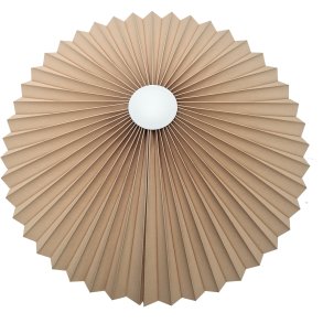 Rosette plisse sandfarvet bomuld til loft 40 med ledning