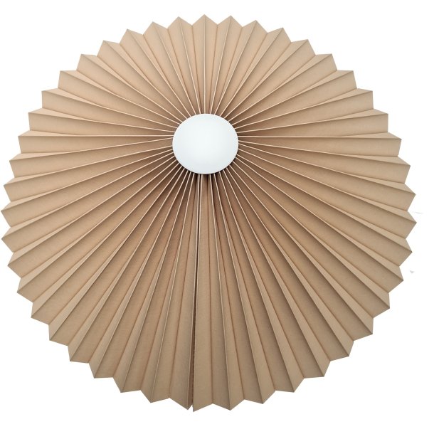 Rosette plisse sandfarvet til loft 45 med ledning