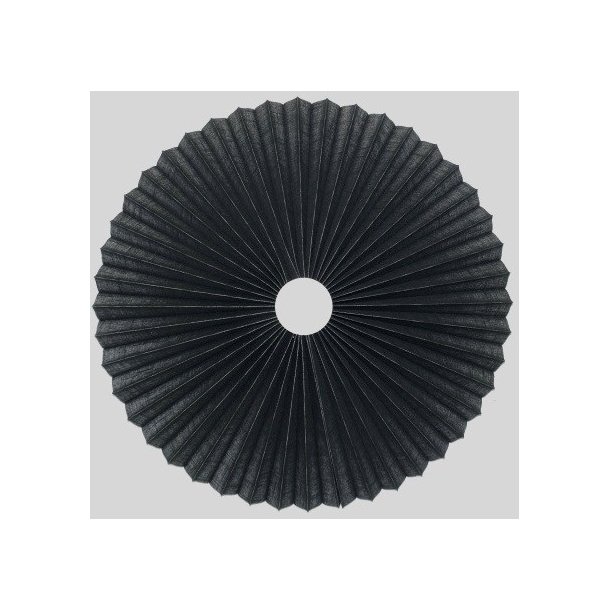 Rosette plisse sort hr til loft 45 med ledning