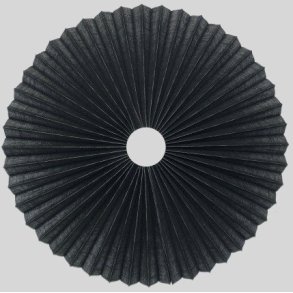 Rosette plisse sort hr til loft 65 med ledning