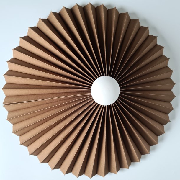 Rosette plisse taupe til loft 55 med ledning