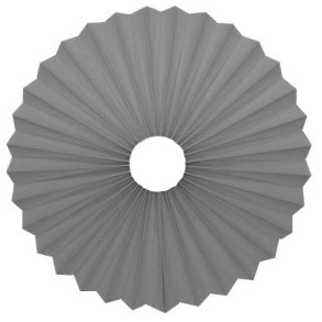 Rosette plisse til vg antracit 28 uden ledning