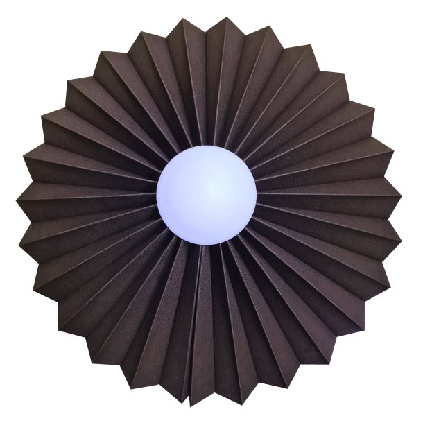 Rosette plisse til vg brun 28 med ledning.