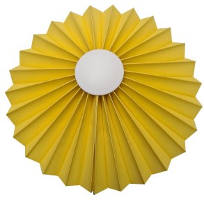 Rosette plisse til vg gul 28 med ledning