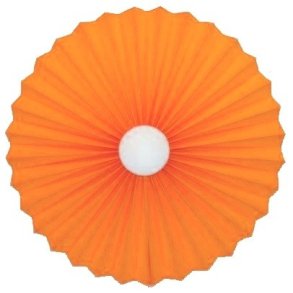 Rosette plisse til vg orange 34 med ledning