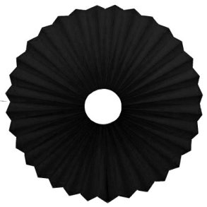 Rosette plisse til vg sort 34 med ledning