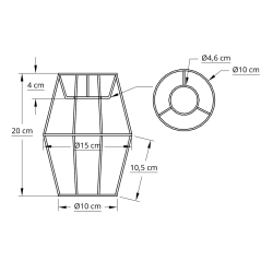 Satelit stativ 10x15x20 L-E27 r H20