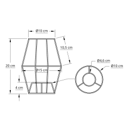 Satelit stativ 10x15x20 T-E27 r H20