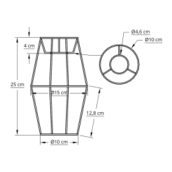 Satelit stativ 10x15x25 L-E27 r H25