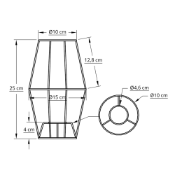 Satelit stativ 10x15x25 T-E27 r H25