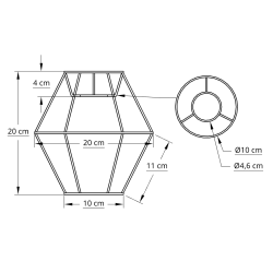 Satelit stativ 10x20x20 L-E27 hvid H20