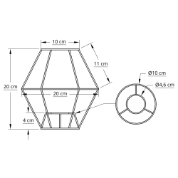 Satelit stativ 10x20x20 T-E27 r H20